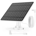 Produktbild: Weinsamkeit 5W Solarpanel für Überwachungskamera Aussen, Solarmodul Kompatibel mit Ring Spotlight Kamera Akku/Stick Up Cam Akku, Barrel Stecker zu USB-C Adapter, 4M Kabel, IP65 Wasserdichtes