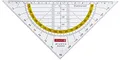Produktbild: Brunnen 104975701 Geometrie-Dreieck / Geodreieck (für Schule und Büro 16 cm, mit Griff, bruchsicher, glasklar)