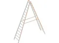 Produktbild: Layher Sprossen-Stehleiter, beidseitig begehbar, 2 x 16 Sprossen