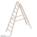 Produktbild: TOPIC 1039 Alu Layher Stehleiter zweiteilig, 2x 16 Dreikant-Sprossen 4,60 m