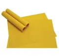 Produktbild: matches21 HOME & HOBBY Platzset Tischset BORDA 4er Gelb Tischunterlage als Tischdeko, (4-St), modernes Esstisch Platzdeckchen als abwaschbarer Tischuntersetzer