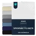 Produktbild: Premium Spannbettlaken 140x200 cm Spannbetttuch für Dicke Matratzen bis zu 22...