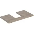Produktbild: Geberit One Waschtisch-Platte 505272006 75 x 3 x 47 cm, Nussbaum hickory/Melamin Holzstruktur, Ausschnitt mittig