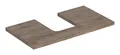 Produktbild: Geberit ONE Waschtischplatte für Aufsatzwaschtisch in Schalenform mit Ausschnitt mittig 750 x 30 x 470 mm - Nussbaum hickory - 505272006