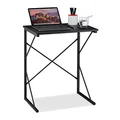 Produktbild: Relaxdays Schreibtisch klein, HxBxT 75 x 60 x 40 cm, kompakter Computertisch, Laptop Arbeitstisch, MDF & Metall, schwarz