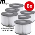 Produktbild: Miweba MSpa Whirlpool-Filterkartusche, Filter für aufblasbaren Whirlpool, Ersatzfilter (6x Wasserfilter ab Modell 2020)
