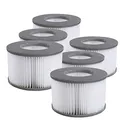 Produktbild: Miweba Original MSpa Whirlpool Ersatz Filter - Filterkartusche 6er Pack- Für aufblasbare Pools - Modelle ab 2020 - Comfort - Frame - Premium - Muse - Urban (6X Wasserfilter Modell ab 2020)