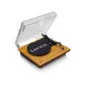 Produktbild: LENCO LS-10WD Plattenspieler mit Lautsprechern, weiß/Holz