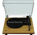 Produktbild: Lenco Lenco LS-10 Holz Plattenspieler Plattenspieler (Riemenantrieb, Halbautomatischer Plattenspieler mit integriertem Lautsprecher)