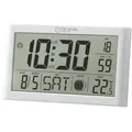 Produktbild: Digitale LCD Tischfunkuhr mit Datumsanzeige + Temperaturanzeige Geräuschlos Digitale LCD Funkuhr mit Datumsanzeige Temperaturanzeige
