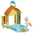 Produktbild: Peppa Pig Peppa’s Adventures Peppas Schwimmbad-Tag Spielset, Vorschulspielzeug, enthält 1 Figur und 4 Accessoires, ab 3 Jahren geeignet