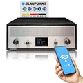 Produktbild: BLAUPUNKT Küchenradio mit Bluetooth - DAB + Radio Bluetooth 5.0 - Retro Radio gebürstetes Aluminium & Premium Holz - DAB Plus Küchenradios - RXD 190 Nostalgieradio - Schwarz