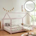 Produktbild: [en.casa] - Hausbett Hesel Mit Matratze Und Rausfallschutz 120x200cm Rosa