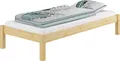 Produktbild: Einzelbett Futonbett 90x200 Kiefer natur Massivholz Singlebett Zubehör wählbar V-60.35-09ohne Zubehör