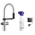 Produktbild: BLANCO drink.filter EVOL-S Pro PVD Steel | Wasseraufbereitungssystem | Veredeltes gefiltertes Wasser | Click & Touch Mengeneinstellung | Separater Auslauf für gefiltertes Wasser | Armatur