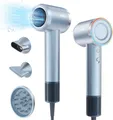 Produktbild: YASHE Ionen Haartrockner, 110.000 U/min Hochgeschwindigkeits-Bürstenloser Motor, 1600W Föhn mit Diffusor