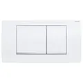 Produktbild: Geberit Twinline30 Betätigungsplatte 115899KJ1 Platte weiss, Designstreifen hochglanz verchromt