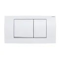 Produktbild: Geberit Twinline Betätigungsplatte Drückerplatte 2-Mengen weiß / chrom 115899KJ1
