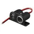 Produktbild: ProPlus Aufbau-Zigarettenanzündersteckdose 2xUSB 12V/24V im Blister