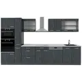 Produktbild: Vicco Küchenzeile, Schwarz, Anthrazit, Holzwerkstoff, Küchenblock,Rechteckig, 350x81.6x60 cm, Küchen, Küchenzeilen & Küchenblöcke, Küchenzeilen ohne Geräte