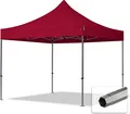 Produktbild: TOOLPORT 3x3m Stahl Faltpavillon, ohne Seitenteile, rot