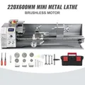 Produktbild: VEVOR Mini Drehbank 220x600mm Drehmaschine Metall 750 W Mini Drechselbank für Metallbearbeitung Drehbank Metall präzise einfach zu bedienen