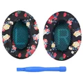 Produktbild: Ersatz Ohrpolster für Bose QuietComfort 35 (QC35) und Quiet Comfort 35 II (QC35 II) von MMOBIEL - Memory- Schaumstoff und Protein PU Kopfhörer Ohrpolster – Kopfhörer Ersatzpolster – Blumendruck