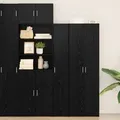 Produktbild: vidaXL Highboard Schwarz Eiche 30x42,5x185 cm Holzwerkstoff