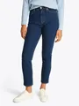 Produktbild: Tommy Hilfiger Slim-fit-Jeans Slim Cigarette High Waist mit Logo-Badge, in blauer Waschung