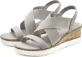 Produktbild: LASCANA Sandalette Sommerschuh, offener Schuh, Sandale, Keilsandalette, grau Größe 37