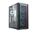 Produktbild: Silentware PC-Gehäuse Air 100 Black, (Computer Case, 1 St., Midi Tower), Glas-Seitenfenster, 4x 120mm A-RGB Lüfter, GPU 383mm, ATX, Schwarz