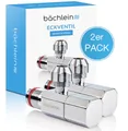 Produktbild: Bächlein Eckventil 2er-Set mit Schraub- oder Schnellverschluss - selbstdichtend, (2-er Set), Für Heiß- und Kaltwasser geeignet