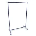 Produktbild: GERSO Stabiler Kleiderwagen 1m breit rollbarer Kleiderständer höhenverstellbar bis 189cm silber