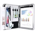 Produktbild: ProCase A4 Schreibmappe PU Kunstleder Konferenzmappe Portfolio mit Reißverschluss Klemmbrett Notizblock Business Dokumentenmappe, leichtes, langlebiges Material- Grau