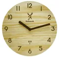 Produktbild: Holzwerk Funkwanduhr moderne Designer Loft Funk Holz Wand Uhr (Nahezu lautloses Uhrwerk, analog, 25 cm)