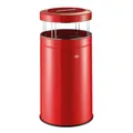Produktbild: Wesco Big Ash stabiler Standaschenbecher mit Dach in der Farbe rot, pulverbeschichtetes Stahlblech, 120 Liter Volumen, Innenbefestigung für Abfalltüten, herausnehmbares Sieb