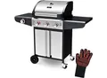 Produktbild: deluxe4home® Grillwagen Gasgrill mit Deckel, 3 + 1 Seitenbrenner, Thermometer uvm.