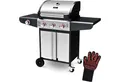 Produktbild: deluxe4home Gasgrill BBQ Grillwagen mit Deckel I 3+1 Seitenbrenner XXL Grill mit Ablagen, inkl. Grillhandschuh & Grillthermometer