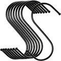 Produktbild: 20 Stück S-Haken Metall Haken Schwarz Schwermetall-S-Haken geeignet für Küche...