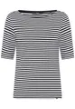 Produktbild: zero Damen Basic Shirt mit U-Boot-Ausschnitt 36, Cream/Dark Blue