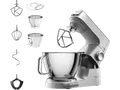 Produktbild: KENWOOD Titanium Chef Baker KVC85.004SI mit integrierter Waage, 2 Edelstahl-Rührschüsseln, viel Zubehör, Küchenmaschine Silber (Rührschüsselkapazität: 5 l, 1200 Watt)