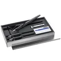 Produktbild: Lamy joy AL black Kalligraphie Füller Set – Schönschreibfüller mit 3 versch. Federn (1,1/1,5/1,9 mm) - Füllhalter mit Bandzugfeder & ergonomischem Griff – inkl. 5 Tintenpatronen T 10 blau