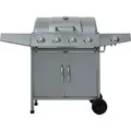 Produktbild: El Fuego Gasgrill / Grillwagen Dayton 4+1 Grillfläche 64x35cm - Silber