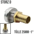 Produktbild: STORZ D DN 25 KA 31 Übergangsstück Adapter -> Tülle Stutzen 25mm 1 Zoll Messing...