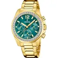 Produktbild: Festina Quarz Damen Boyfriend F20609/6 - grün,gold - 38.1mm