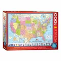 Produktbild: Eurographics Puzzle Karte Vereinigte Staaten von Amerika, 1000 Teile, 68 x 48 cm