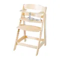 Produktbild: roba Babyhochstuhl Sit Up Flex - Mitwachsender Hochstuhl aus Holz - Verstellbarer Kinderhochstuhl mit Schrittgurt - ab 6 Monaten bis 70 kg - Natur
