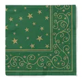 Produktbild: Sovie HORECA Weihnachtsserviette Liam in Grün aus 3-lagigem Tissue 40 x 40 cm, Einweg Serviette Wintermotiv, Weihnachten X-Mas Advent Weihnachtsfeier, 100 Stück
