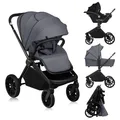 Produktbild: 3 in 1 Kombi-Kinderwagen LIONELO® Buggy Reisebuggy inkl. Auto- Babyschale