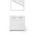 Produktbild: Vicco Badmöbel-Set, Weiß Hochglanz, Holzwerkstoff, 1 Fächer, nicht einzeln stellbar,Rechteckig, 58x60x33 cm, Badezimmer, Badmöbelsets & Badmöbelserien, Badmöbel-Sets
